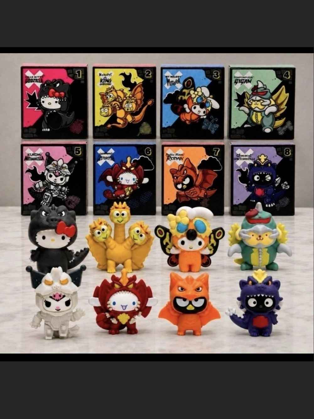 Hello Kitty X Godzilla Full Collection 1-8 NIB Mcdonalds